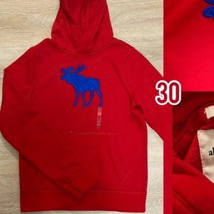 abercrombie kids XL muscle sweatshirt red